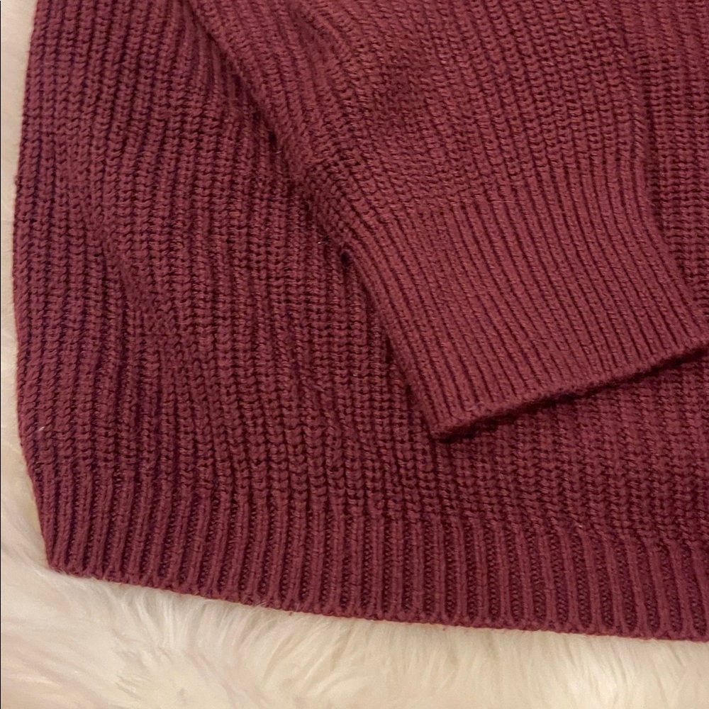 J.Crew Factory burgundy bow neck sweater size small - Picture 5 of 6
